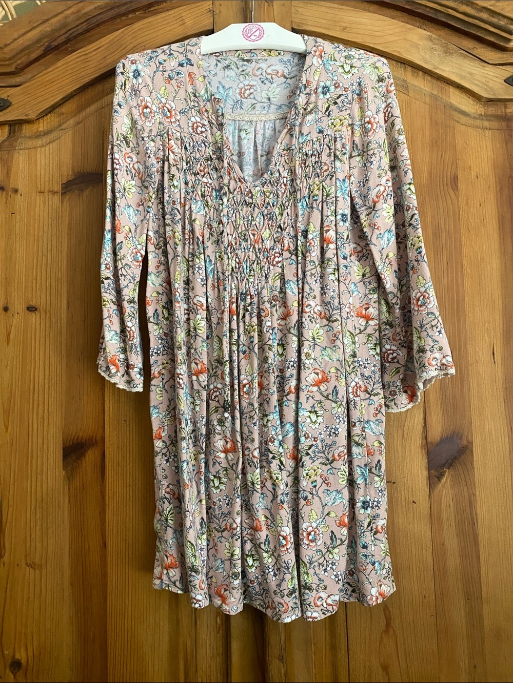 Knox Rose Blush Floral Print Mini Dress